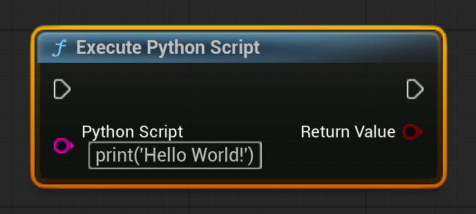 Execute Python Script node in Unreal Engine